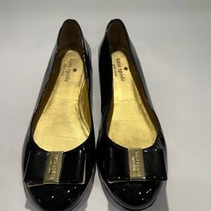 Kate Spade black patent leather ballet flats. Size 7